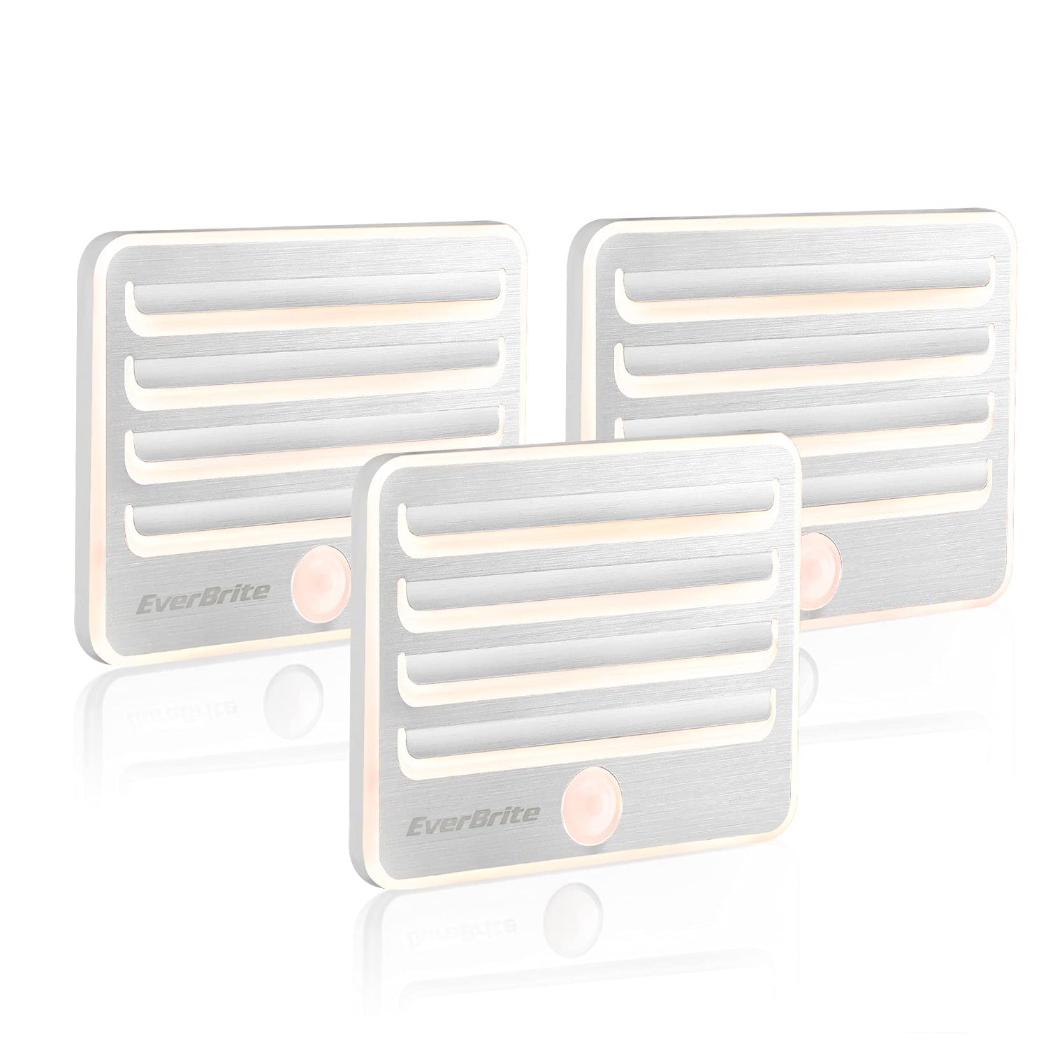 EverBrite motion sensor night light on wall provides hands-free hallway illumination.
