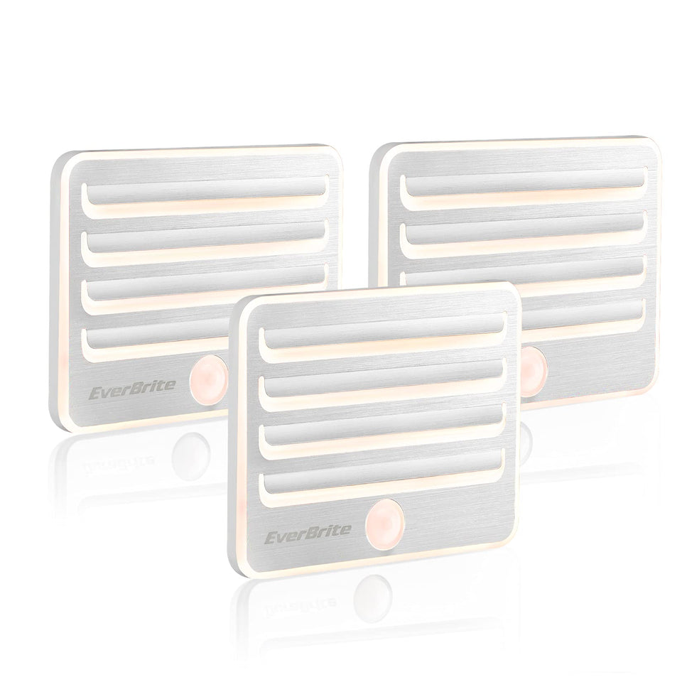 EverBrite motion sensor night light on wall provides hands-free hallway illumination.