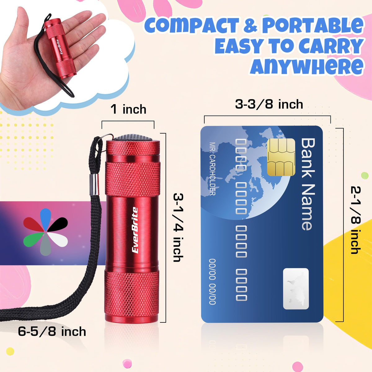 EverBrite included AAA batteries power the flashlights for immediate use