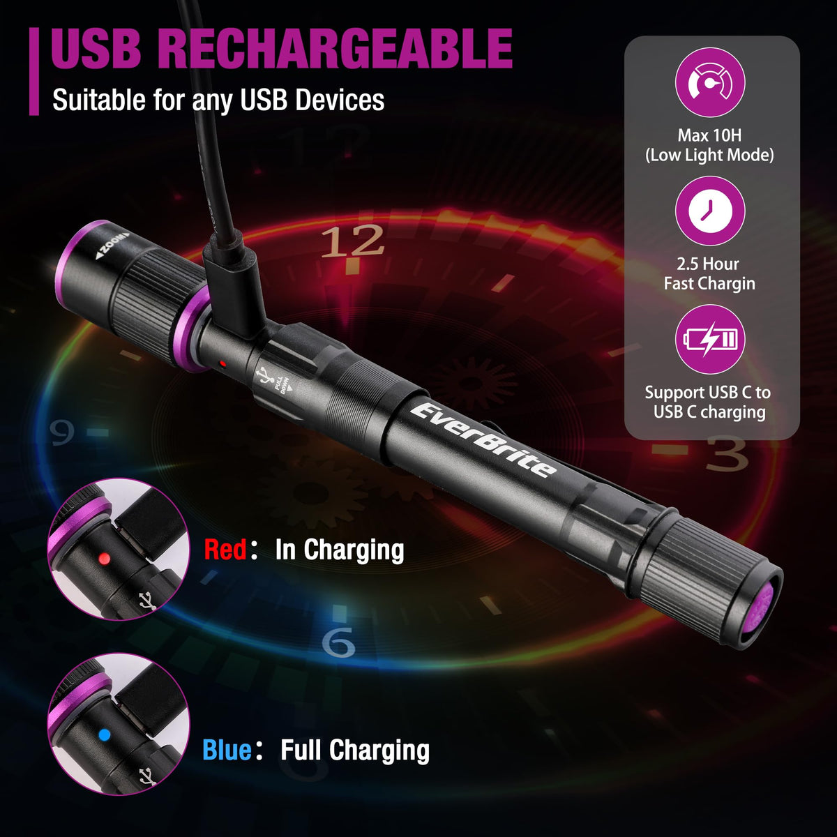 EverBrite 4-mode flashlight with memory keeps your last setting ready.