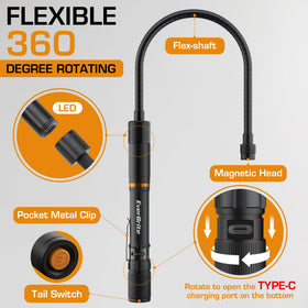 EverBrite pen-light clip-design keeps your tool handy during on-site work
