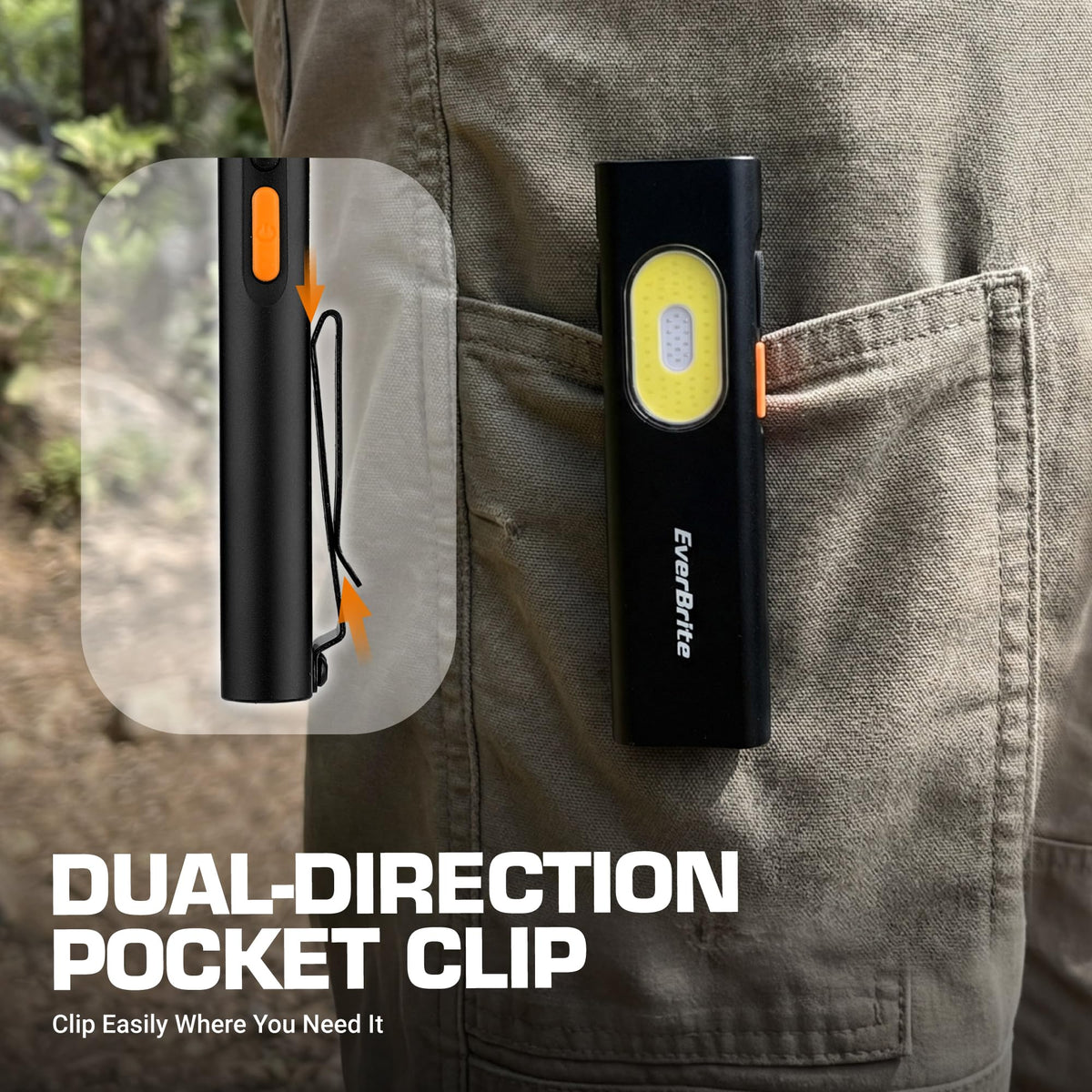 EverBrite compact flashlight ideal for camping, repairs, and home tasks