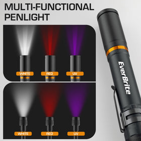 EverBrite three-light-modes white red uv provide adaptable visibility for varied tasks