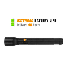 EverBrite flashlight zoom focus demonstrates adjustable beam for close and distance visibility.
