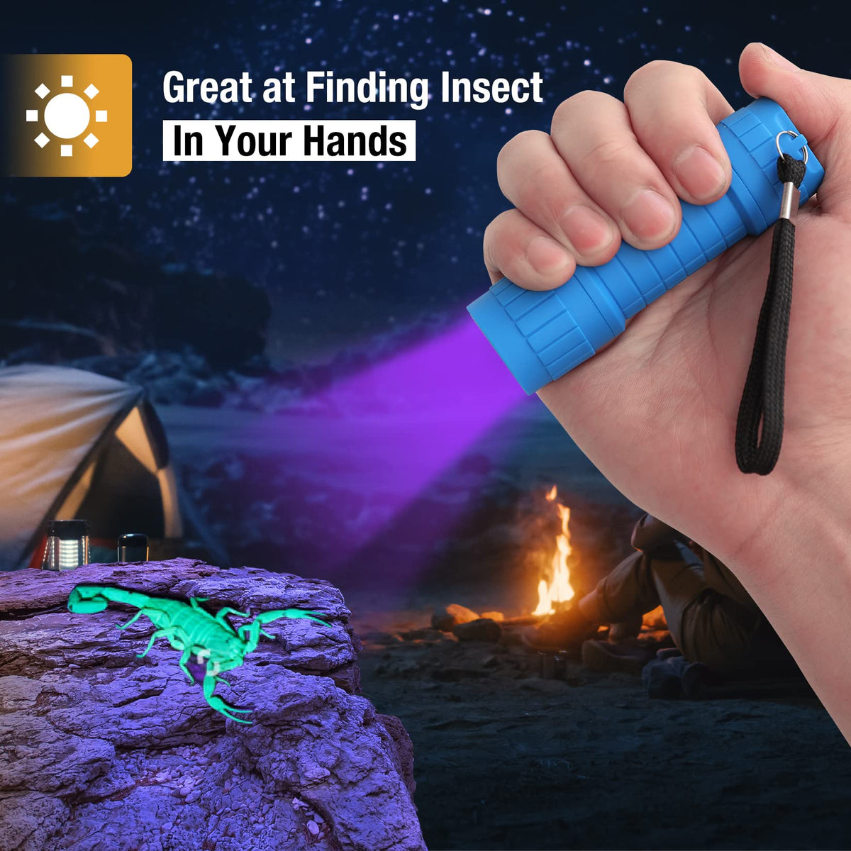 EverBrite UV flashlight compact with 9-LEDs for versatile use.