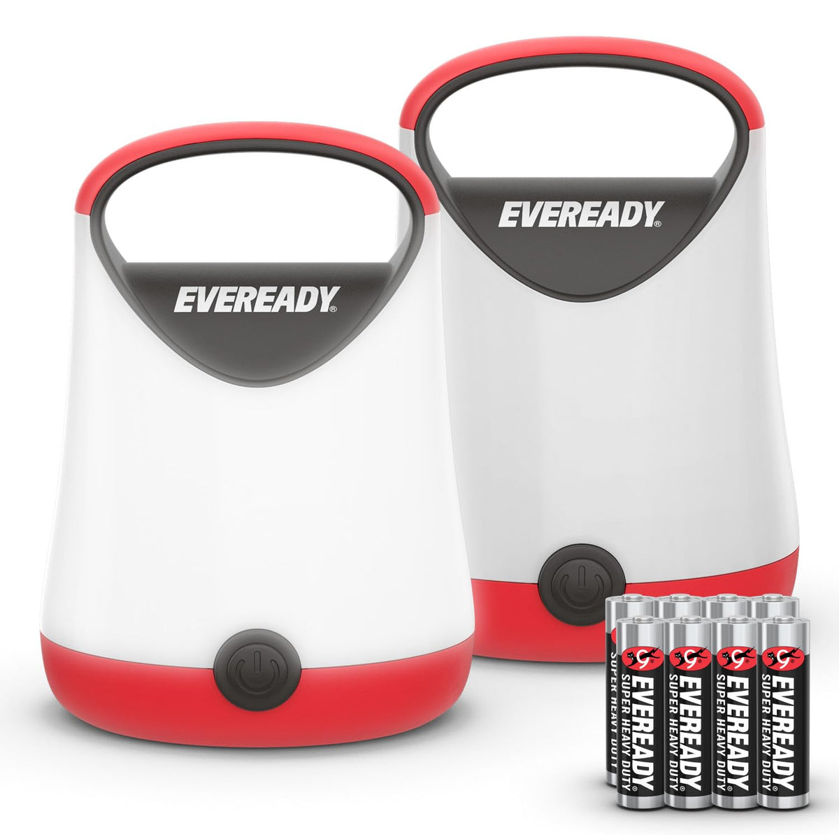 Eveready GPAL411 two-pack lanterns in box, ideal for camping or home emergency lighting