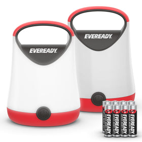 Eveready GPAL411 two-pack lanterns in box, ideal for camping or home emergency lighting