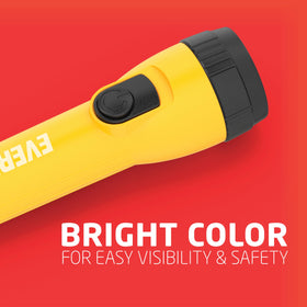 EVEREADY LED flashlight includes batteries for immediate use