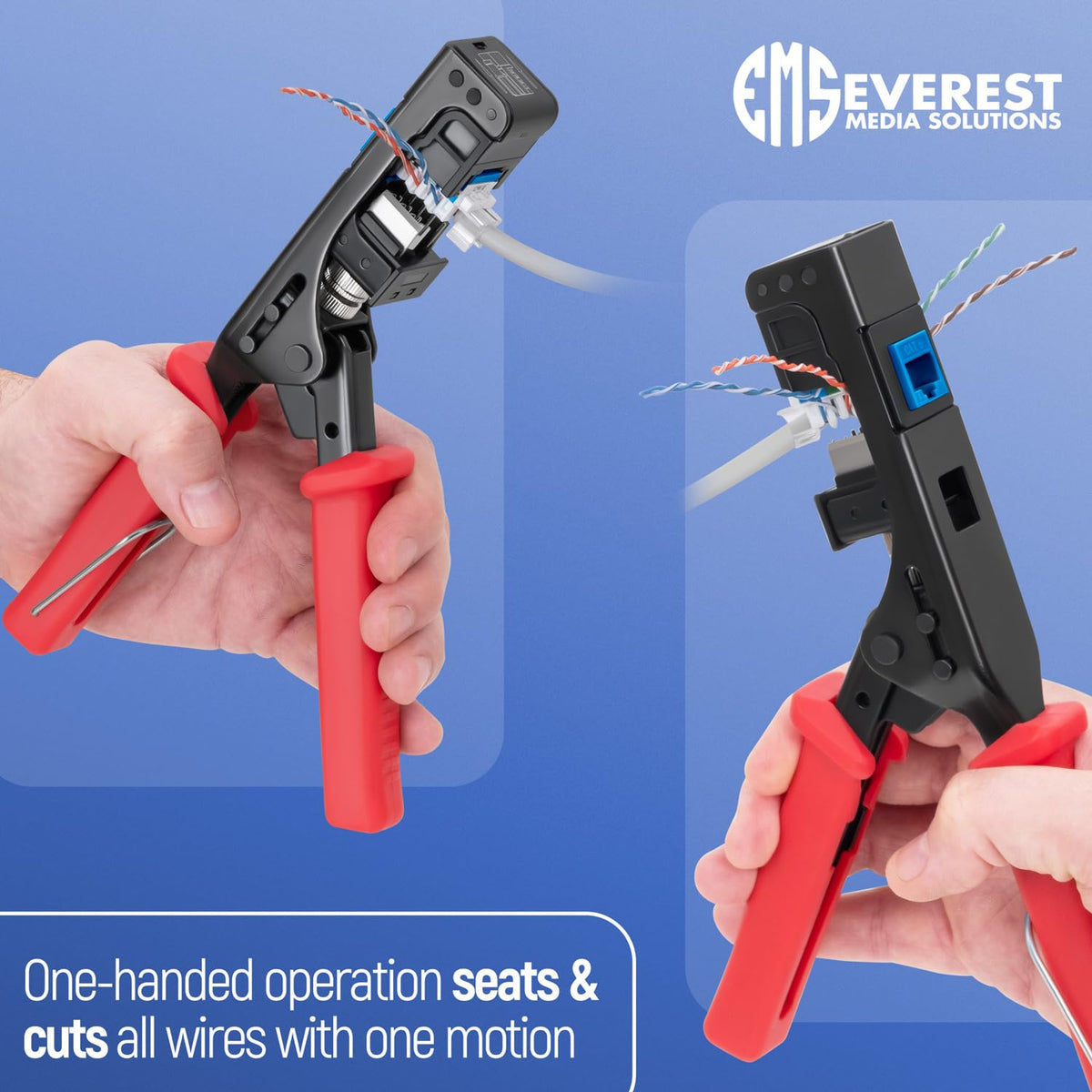 Everest 45Term ergonomic grip supports comfortable handling during installs.