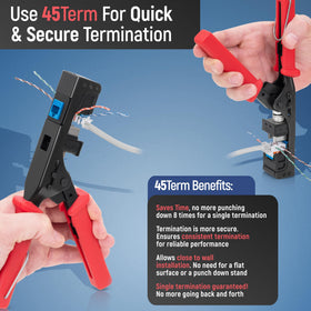 Everest 45Term stainless steel blades resist rust for long lasting use.