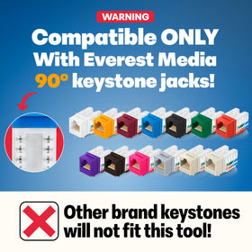 Twenty Cat6 keystones included with the Everest easyJACK kit.