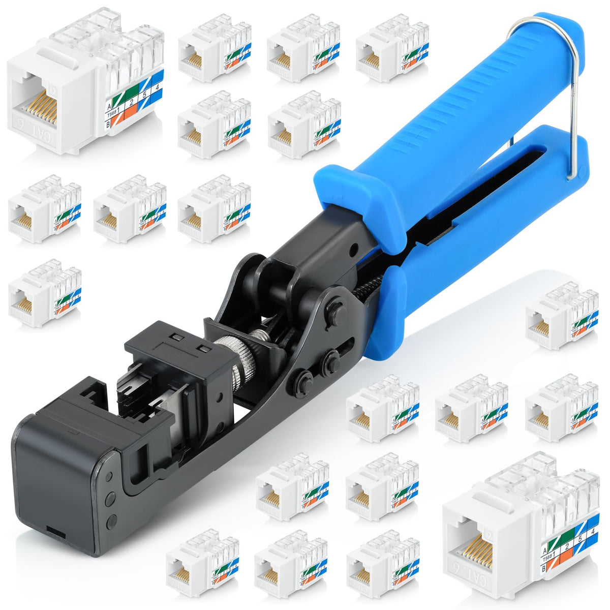 Everest easyJACK demonstrates a 90° angle termination for tidy terminations.