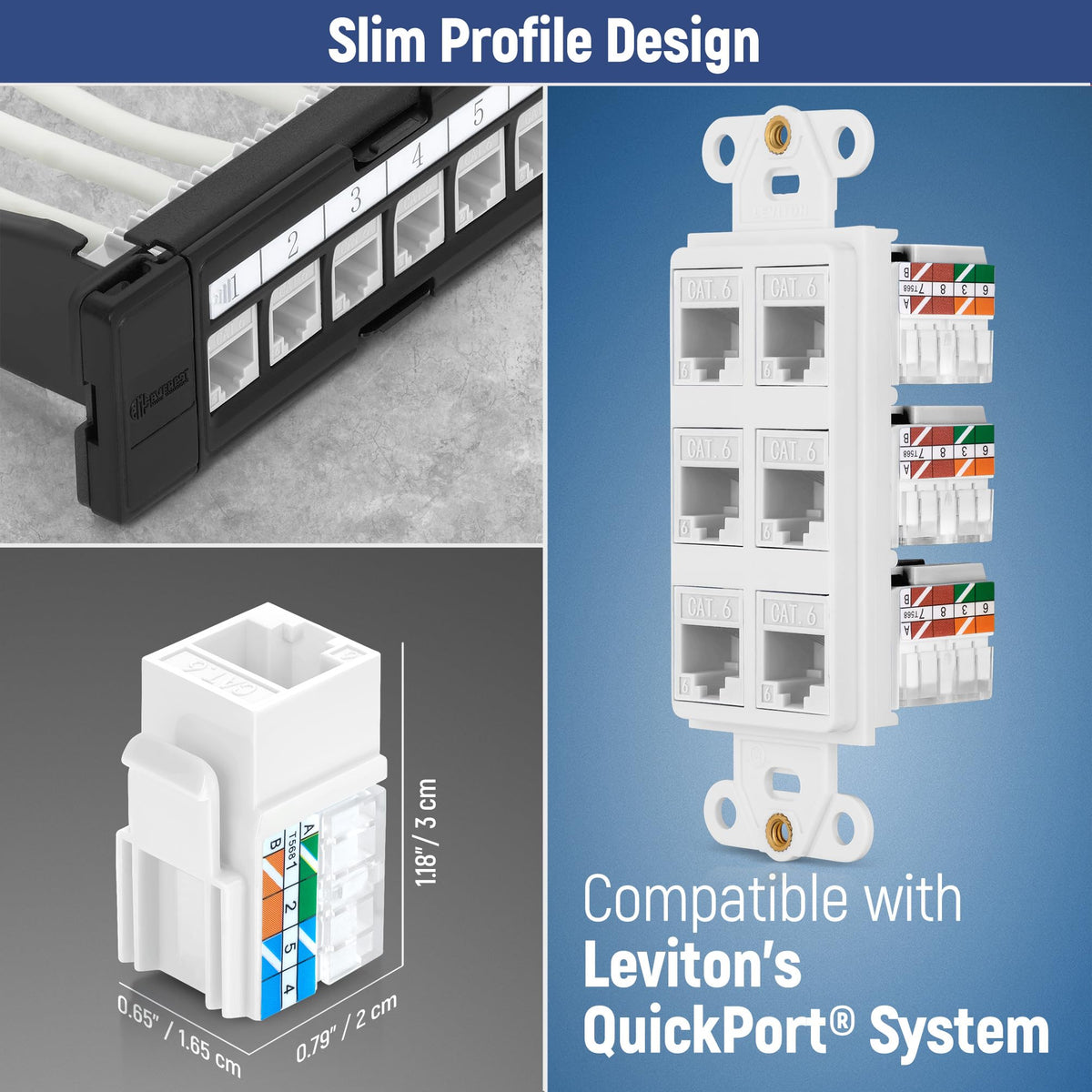 Hard plastic keystones withstand impact in rugged installations.