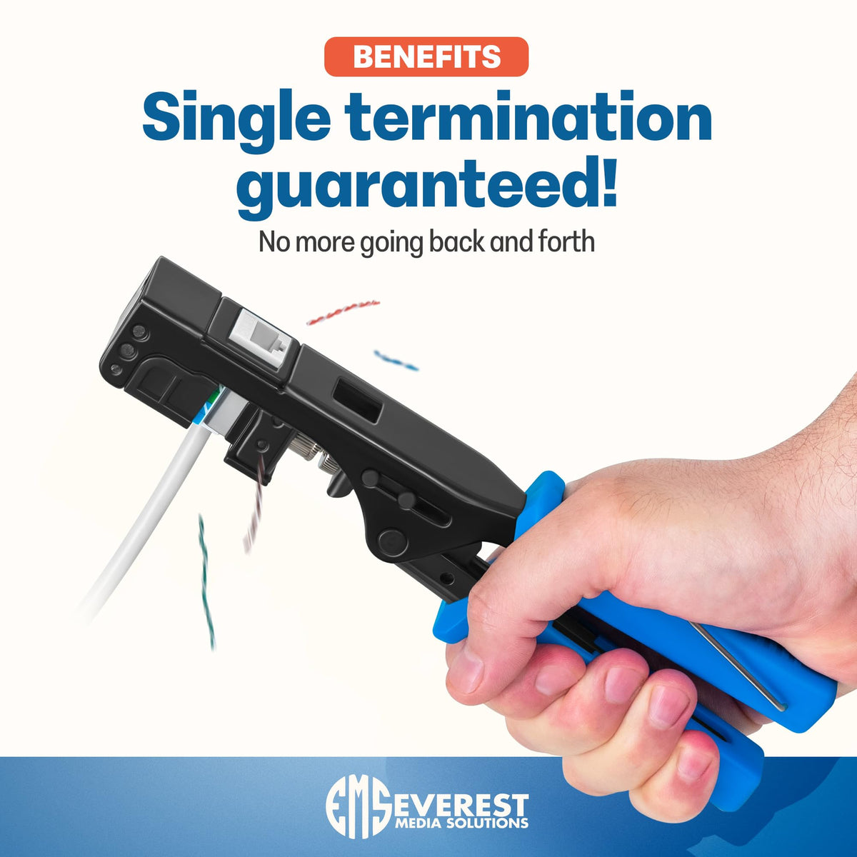 Adjustable seating and depth on Everest easyJACK for precise terminations.