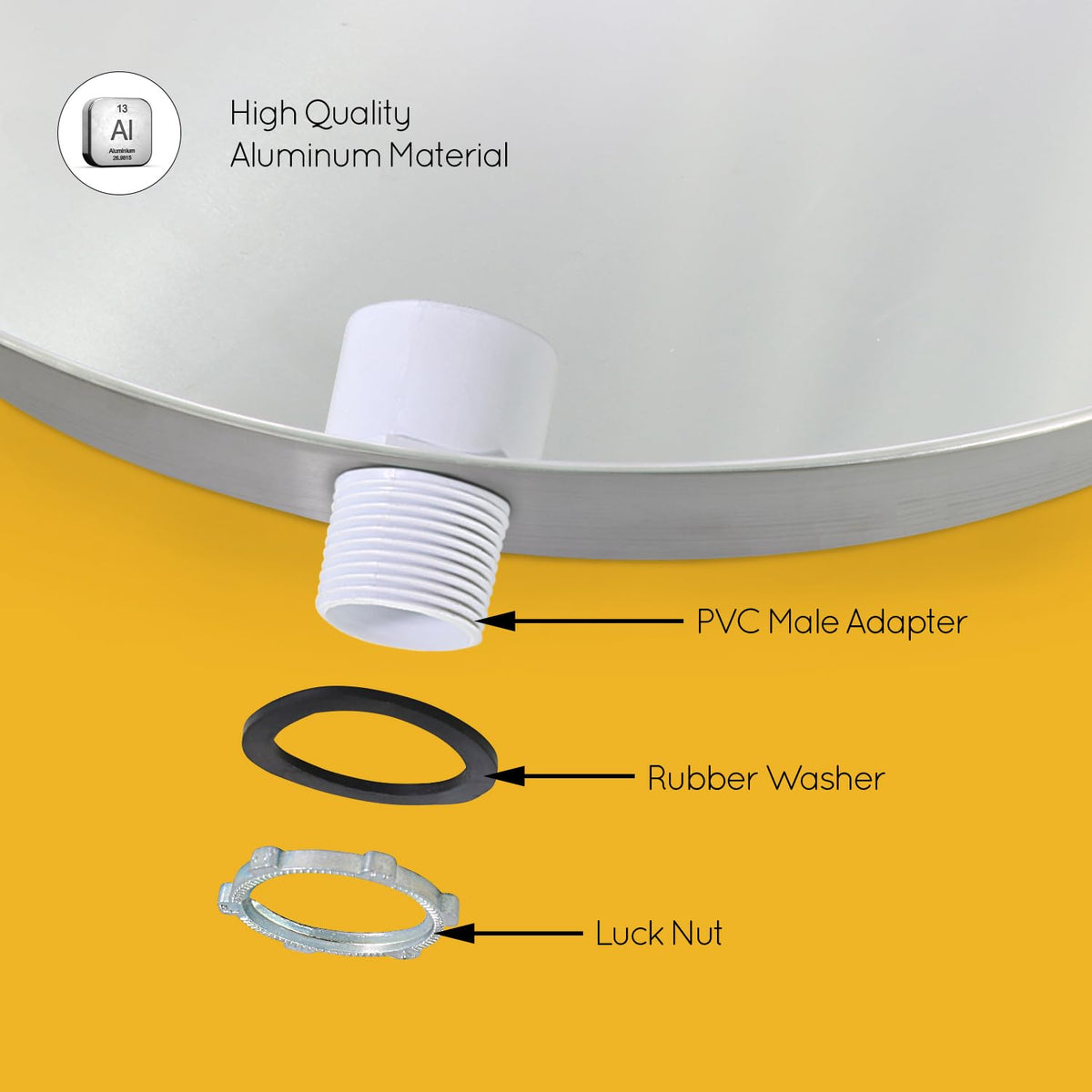 Everflow chrome finish adds a sleek look while protecting the heater base