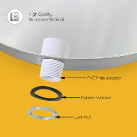 Everflow chrome finish adds a sleek look while protecting the heater base