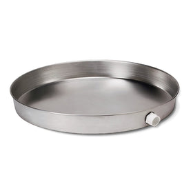 Everflow drain pan with 24-inch diameter designed to protect floors under a water heater