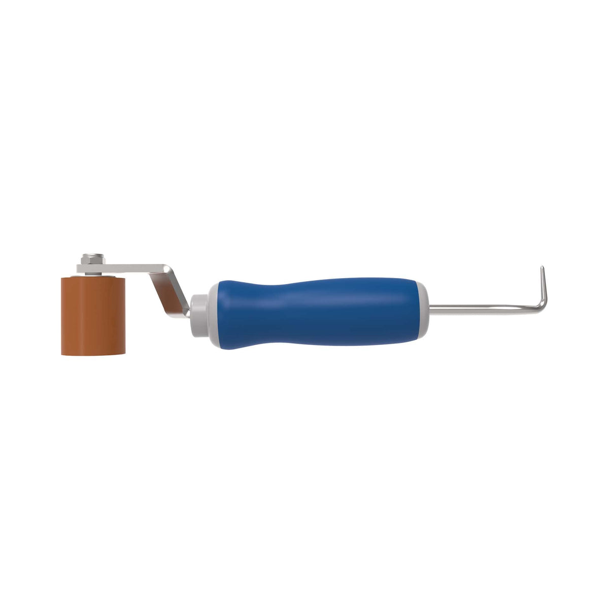 Everhard Roll-N-Chek tester probe close-up showing integrated seam testing capability