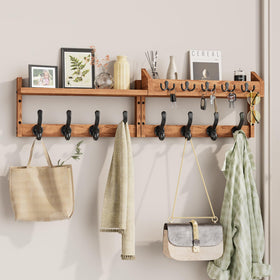 Evermagin 35-inch coat rack wall mount with shelf keeps outerwear organized and within reach.