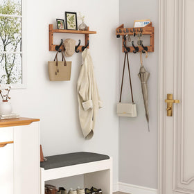 Evermagin sturdy pine wood construction supports heavy coats and everyday bags.
