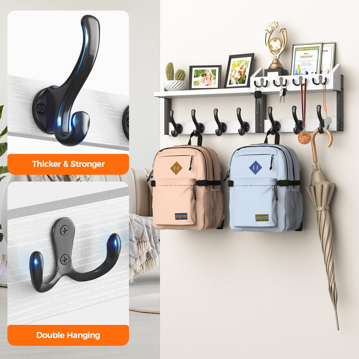 Evermagin entryway coat rack suits modern farmhouse decor