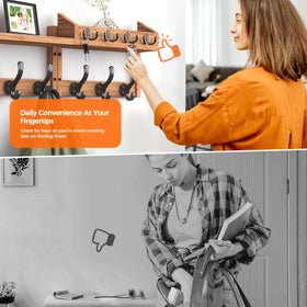 Evermagin 4-in-1 unit combines coat rack, key holder, mail tray, and shelf.