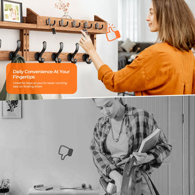 Evermagin entryway organizer keeps keys, mail, and jackets neatly arranged.