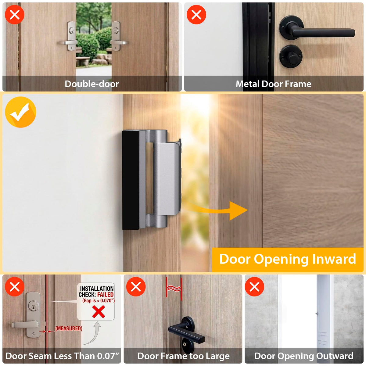 Childproof design helps deter curious toddlers from opening the door.