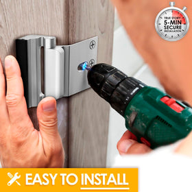 Spring-loaded mechanism balances safety with emergency access.