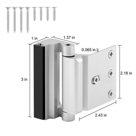 Two-pack reinforcement keeps inward doors safer against forced entry.