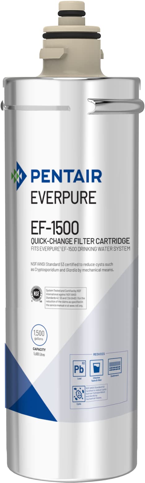 Everpure EF-1500 filter cartridge delivers crisp filtered water at home tap