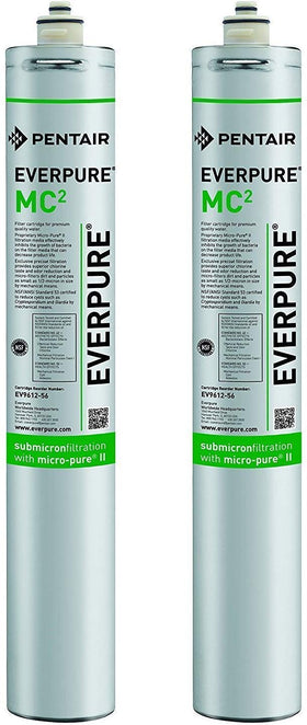 Everpure EV961256 MC 2 Cart filter media shows antimicrobial protection for cleaner beverage paths.