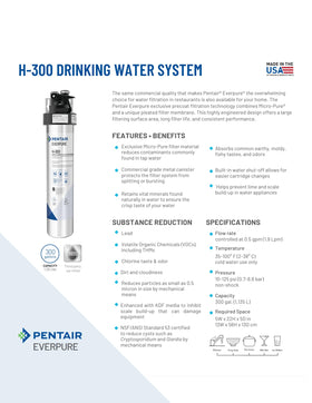 Everpure H-300 300-gallon capacity reduces plastic bottle waste