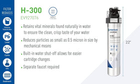 Everpure H-300 under-sink installation demonstrates compact filtration