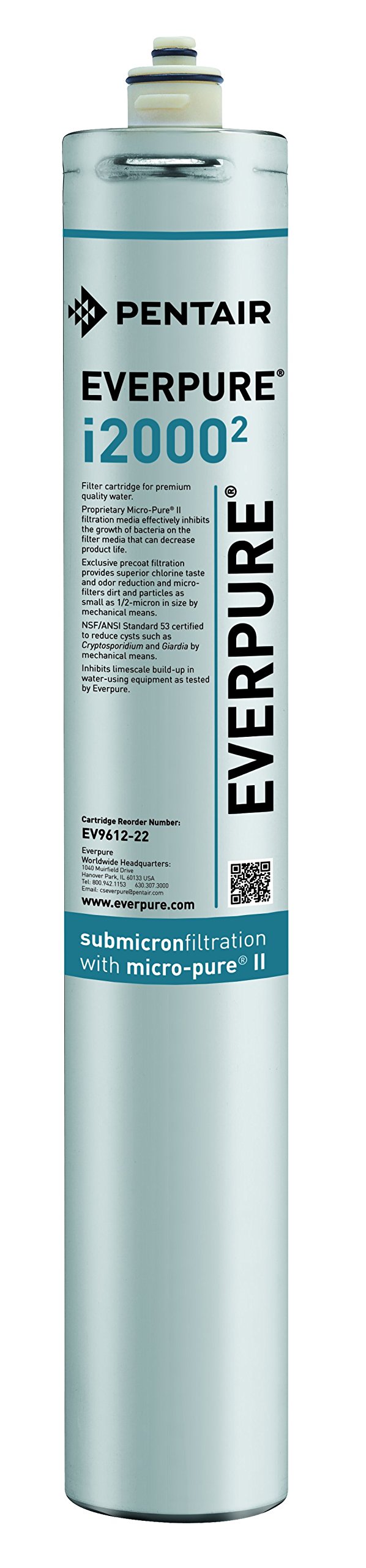 Everpure Insurice replacement water filters EV9612-22 deliver premium ice quality with reduced mineral scale