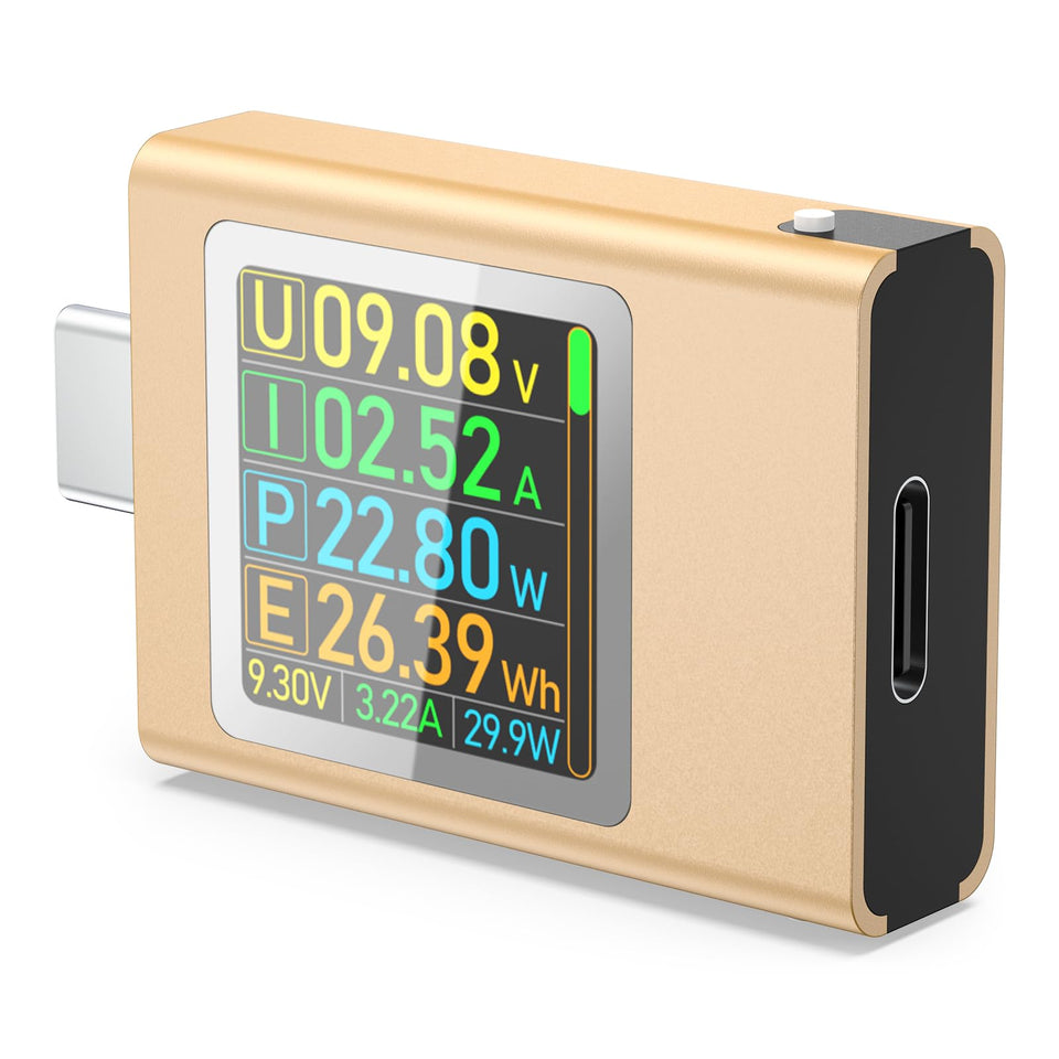 Eversame USB-C power meter front view for quick charging checks.