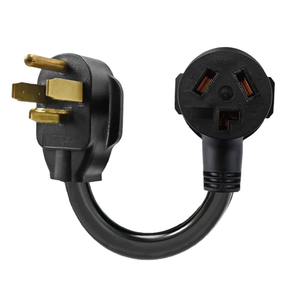 Eversimpleinc 3-to-4 prong dryer adapter in-use with old 3-prong cord