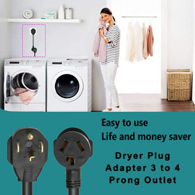 Eversimpleinc compact 1-foot dryer adapter for neat laundry setup