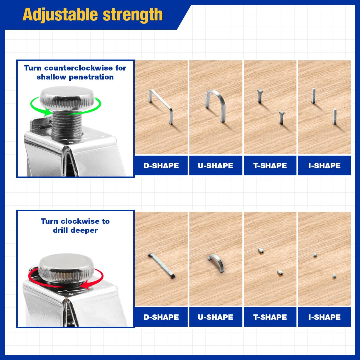 Evertools bottom-loading magazine; quick reloads and uninterrupted workflow.