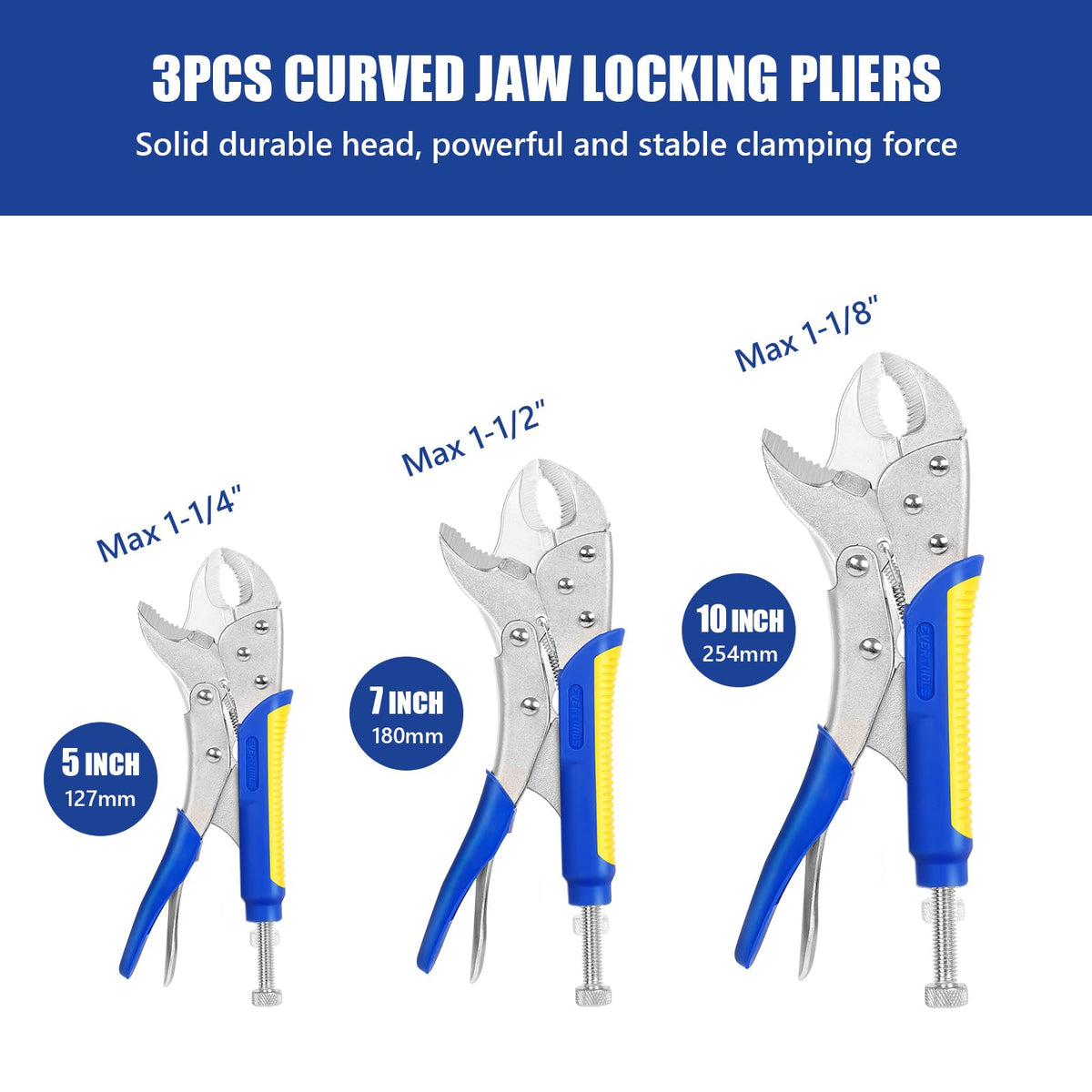 Evertools needle nose locking pliers reach tight spaces with precision