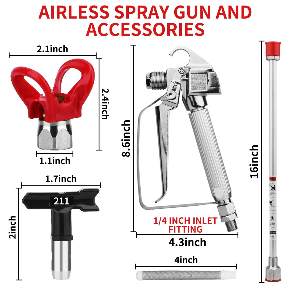 Every family 3600psi nozzle 211 for smooth, precise wall and furniture spraying