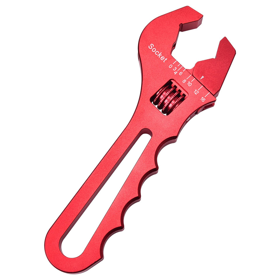 EVIL ENERGY adjustable AN hose wrench shows broad 3AN–16AN compatibility for fittings
