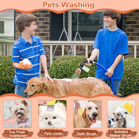 EVILTO foam soap dispenser nozzle provides quick lather during pet baths.