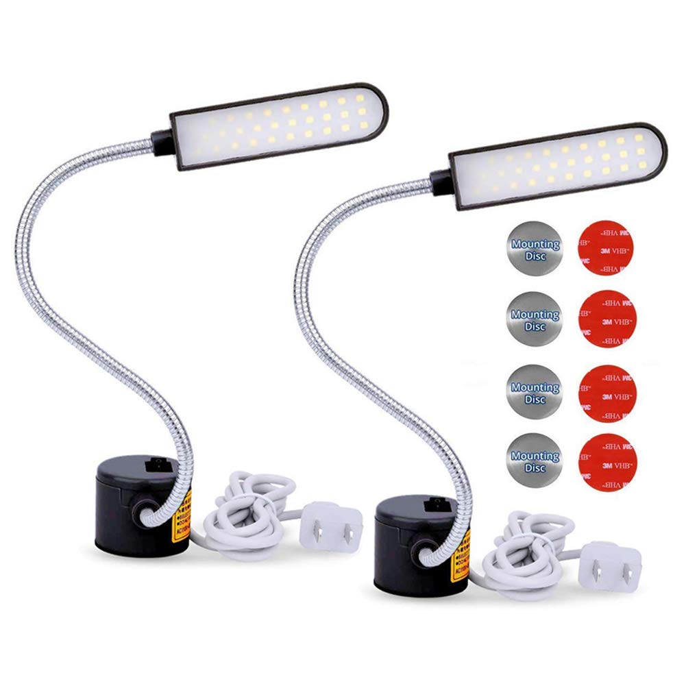 EVISWIY sewing light with 30 LEDs and magnetic base for precise craft illumination.