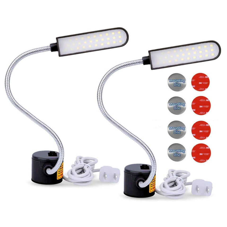 EVISWIY sewing light with 30 LEDs and magnetic base for precise craft illumination.