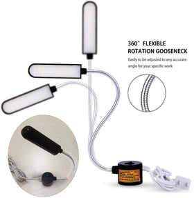 EVISWIY magnetic base attaches securely to metal surfaces on a workbench.