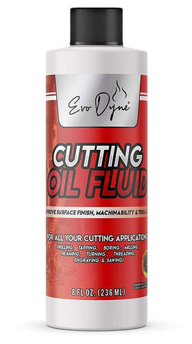 Evo Dyne cutting oil fluid 2-pack outer label highlighting multipurpose lubrication for metalworking.