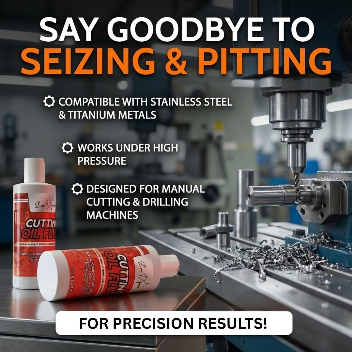 Evo Dyne cutting oil fluid stainless-steel-test demonstrates corrosion resistance and consistent finish.