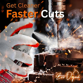 Evo Dyne cutting oil fluid tool-life-extension highlights prolonged tool life in heavy use.