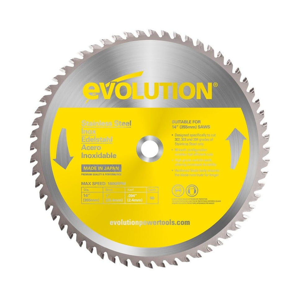Evolution 14BLADESS 14-inch blade for stainless steel cutting with minimal heat